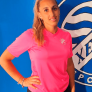 Socia con camiseta umbro rosa entreno