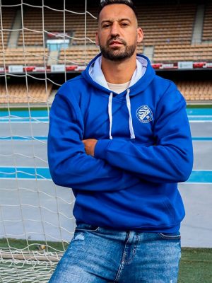 Sudadera Urban Hombre Azul con Capucha