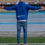 Sudadera Urban Hombre Azul con Capucha